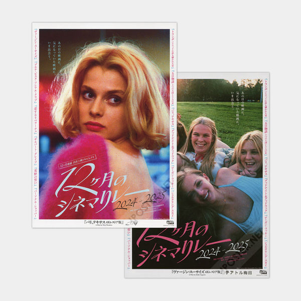 PARIS TEXAS / THE VIRGIN SUICIDES Japanese Chirashi Poster